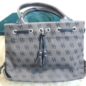 Dooney & Bourke Dark Gray Signature Zip Satchel